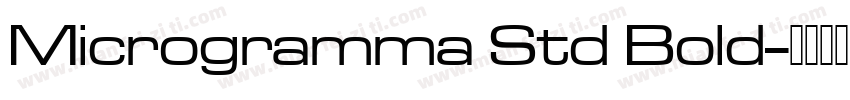Microgramma Std Bold字体转换